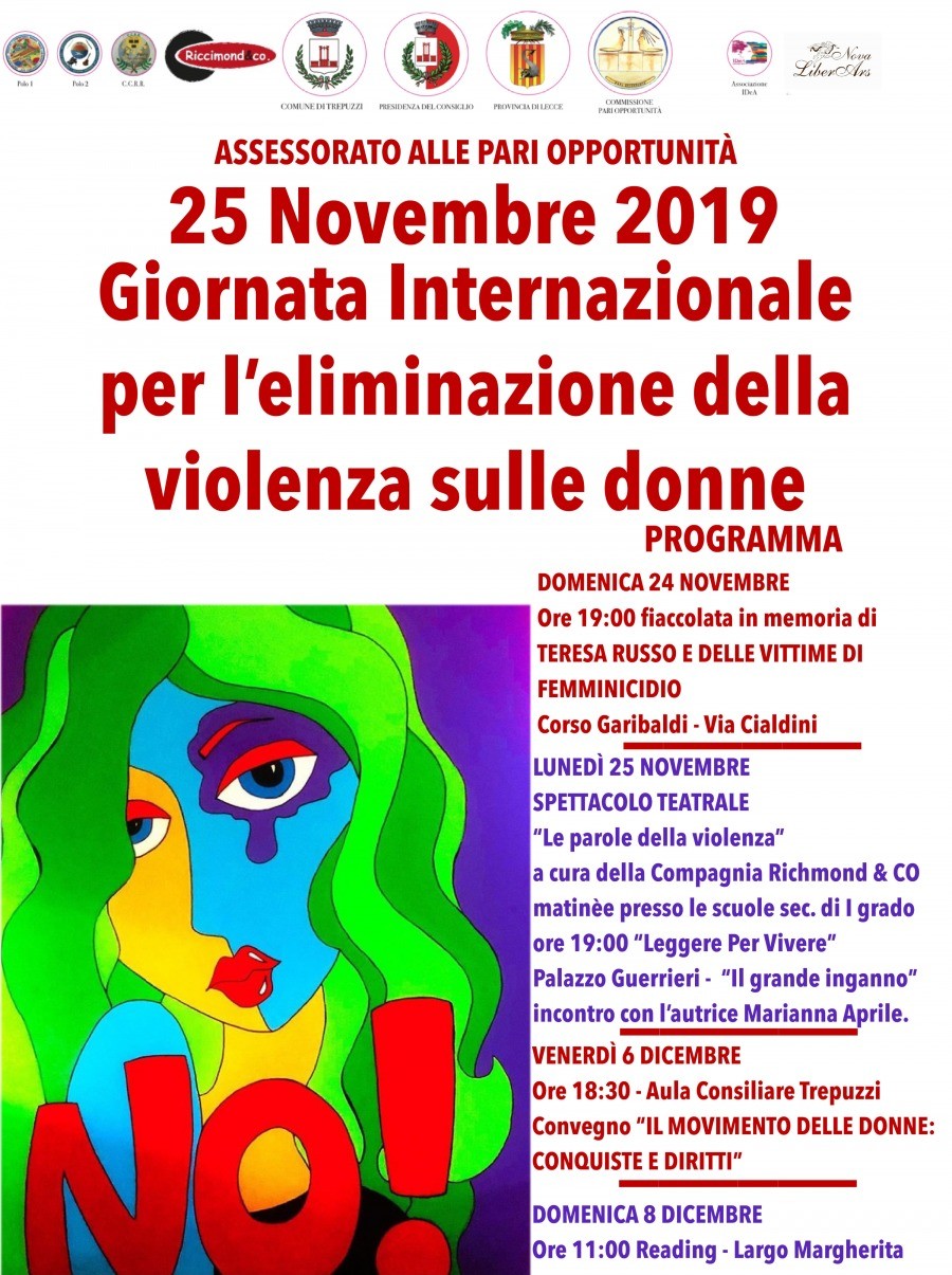 rdd25 novembre 2019 Giornata internazionale per leliminazione della violenza contro le donne