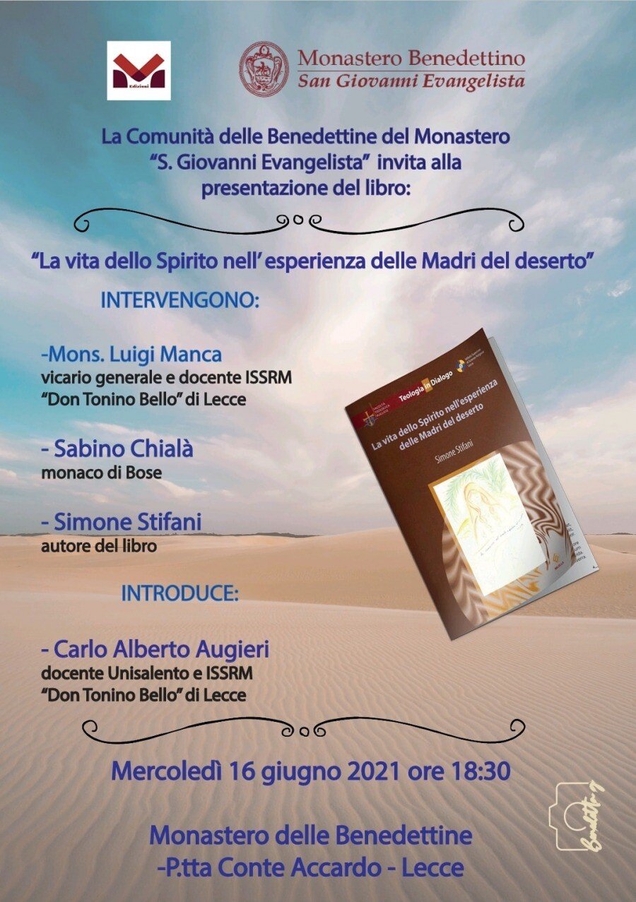 Locandina presentazione libro madri del deserto Stifani Simone